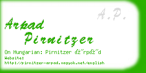 arpad pirnitzer business card